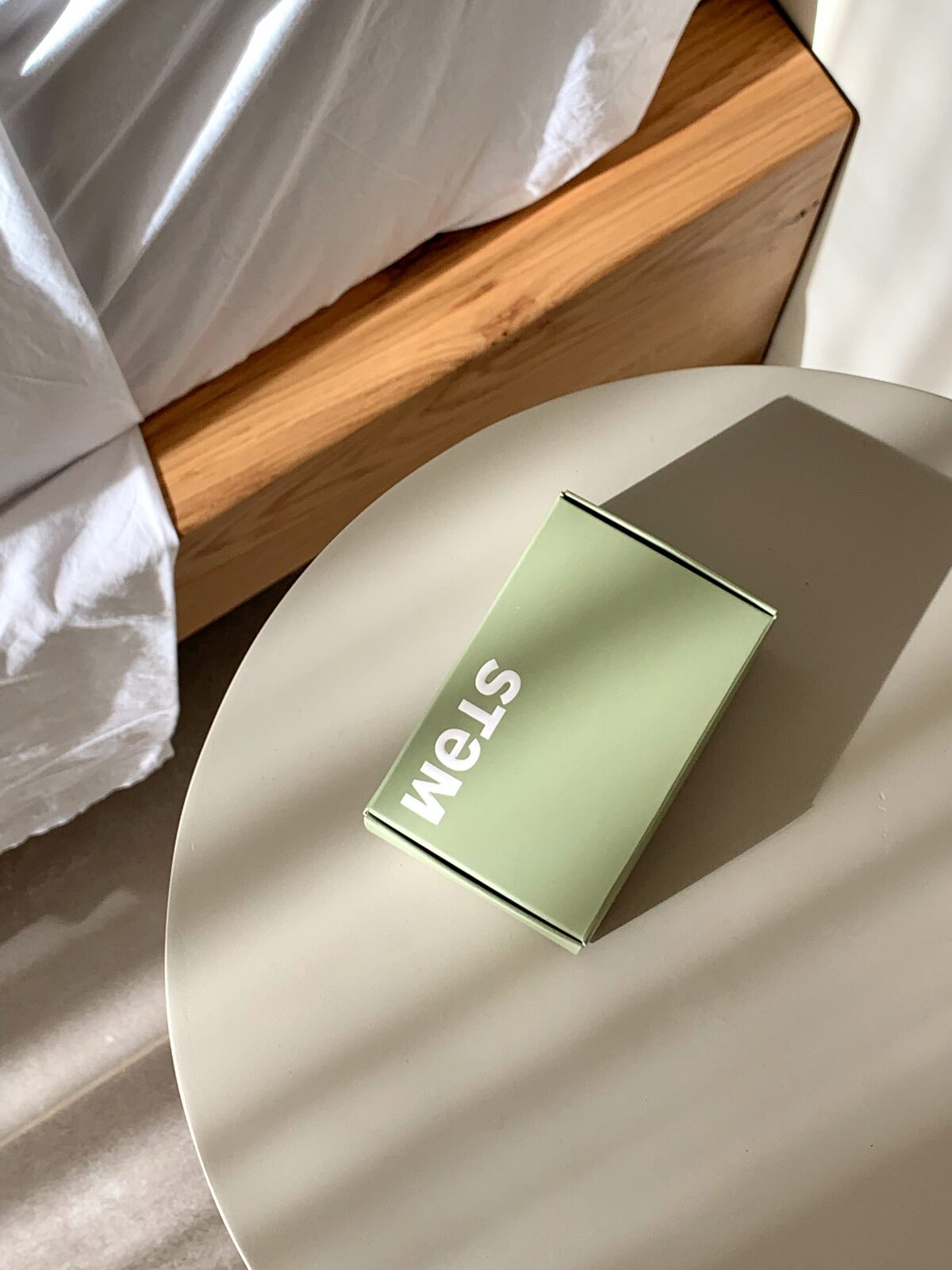 STEM packaging on a morning side table